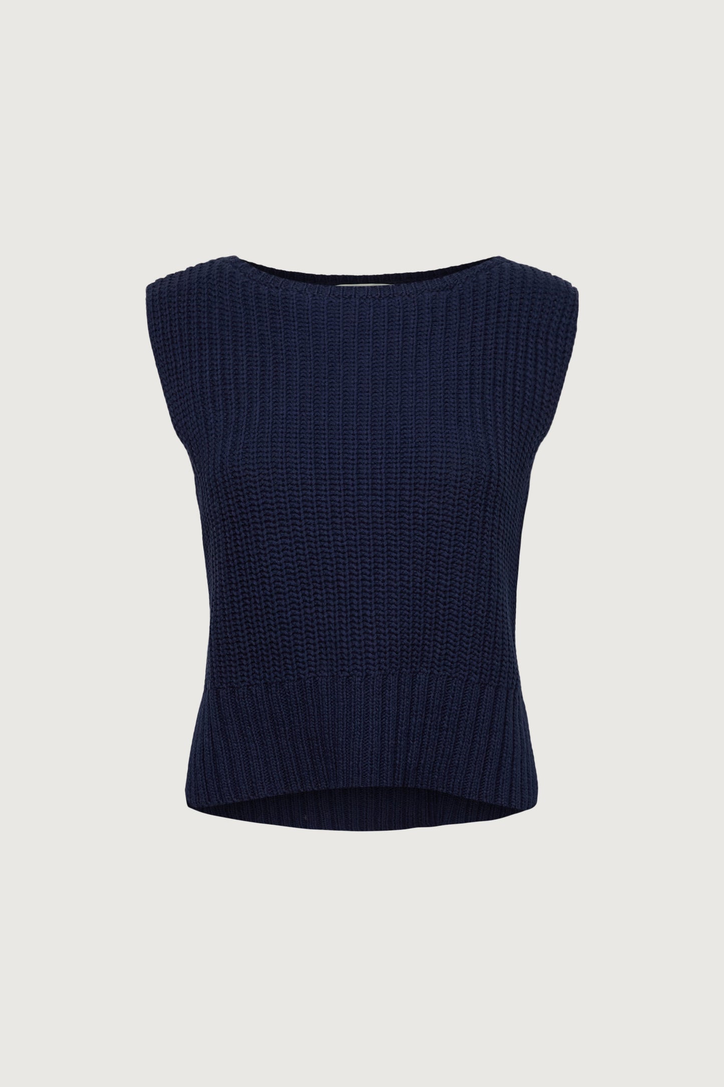 HIGH NECKLINE KNIT TANK