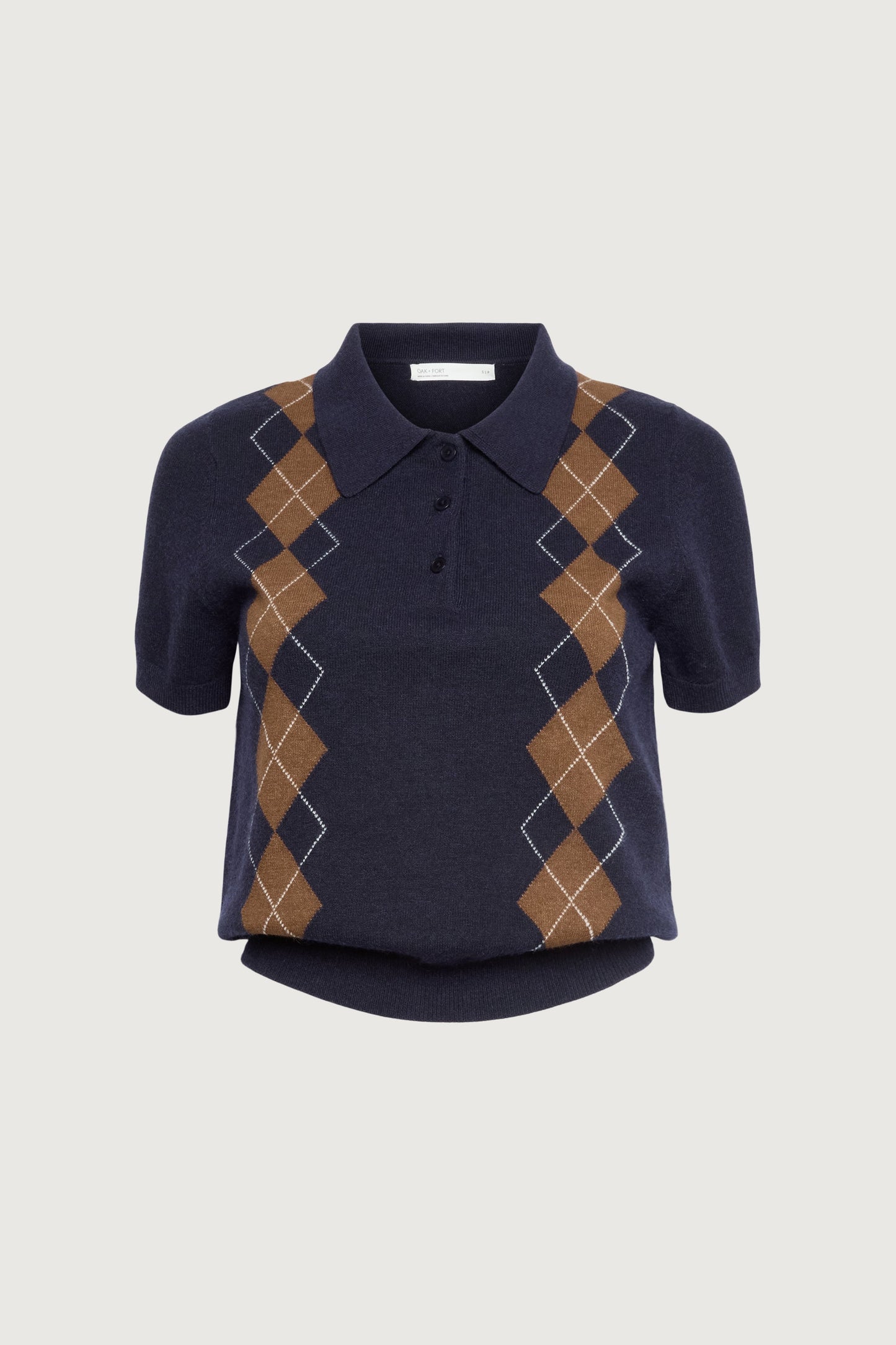 ARGYLE SHORT SLEEVE POLO SWEATER