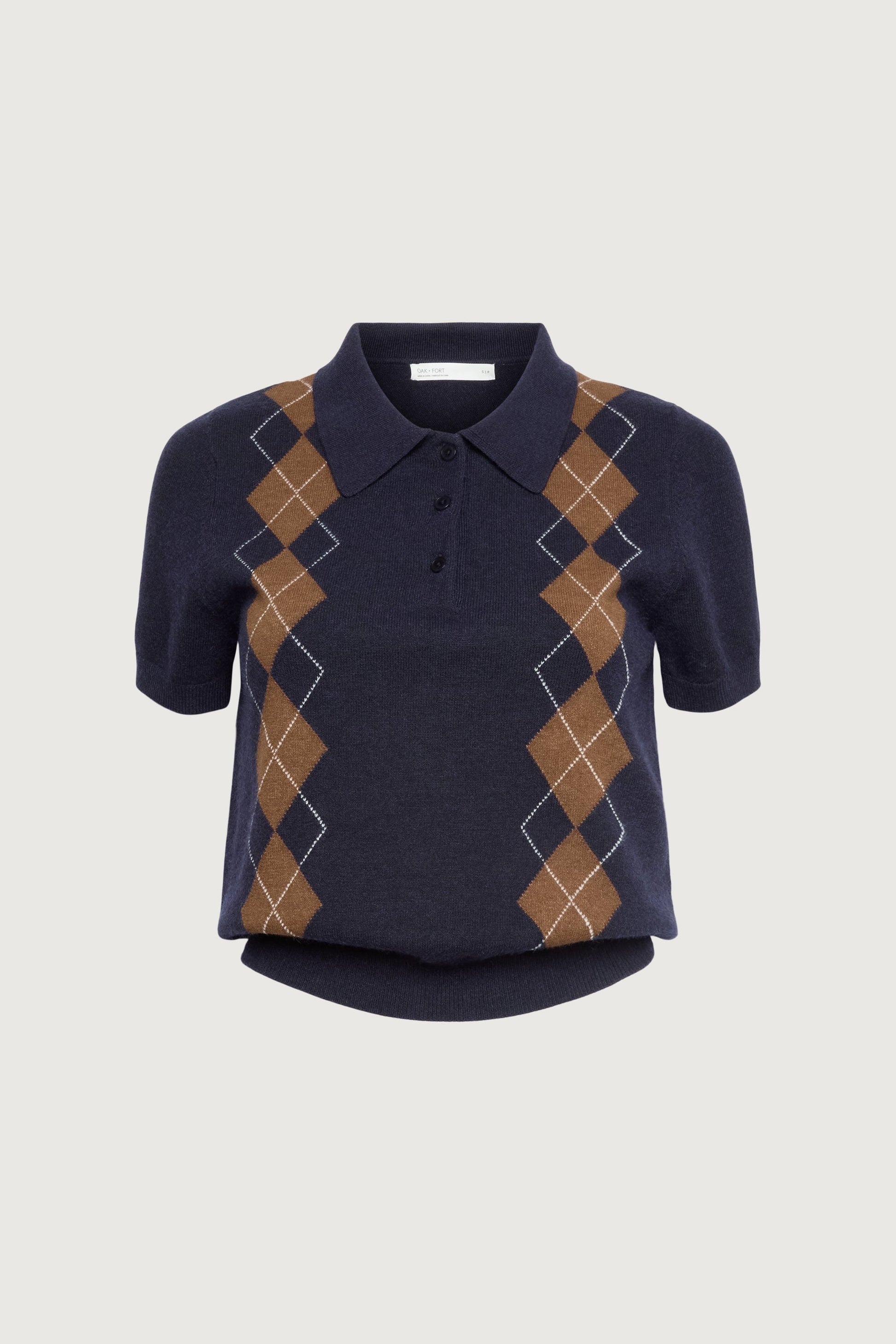 ARGYLE SHORT SLEEVE POLO SWEATER