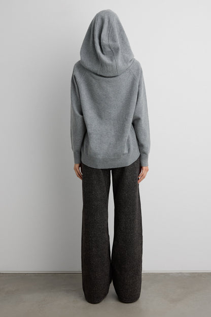 OFF THE SHOULDER SLOUCHY SWEATER HOODIE