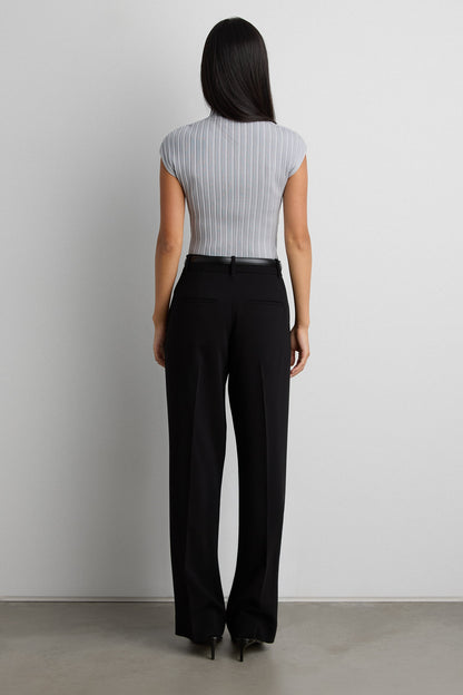 OTTOMAN RIBBED KNIT SLEEVELESS TOP