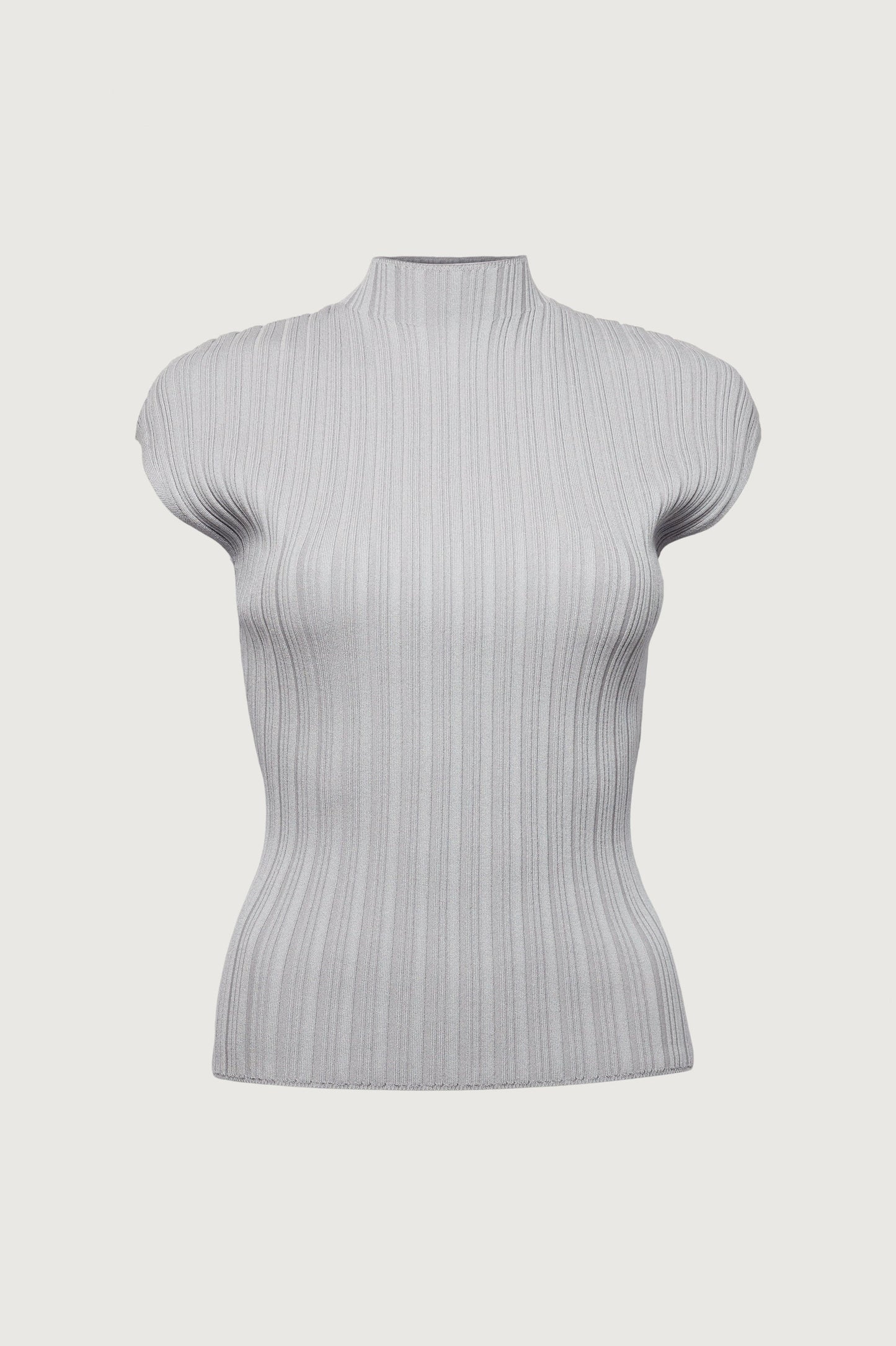 OTTOMAN RIBBED KNIT SLEEVELESS TOP