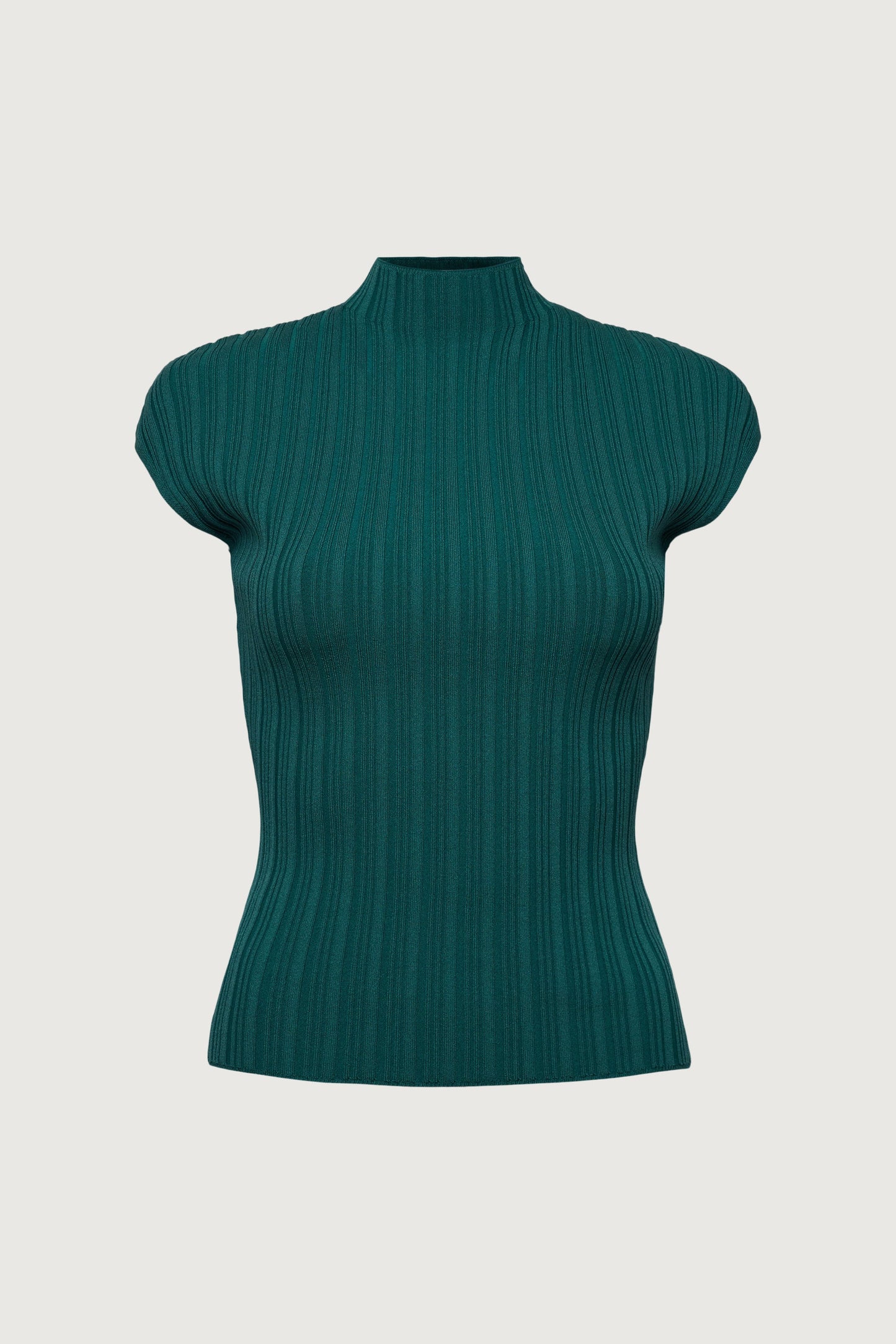 OTTOMAN RIBBED KNIT SLEEVELESS TOP