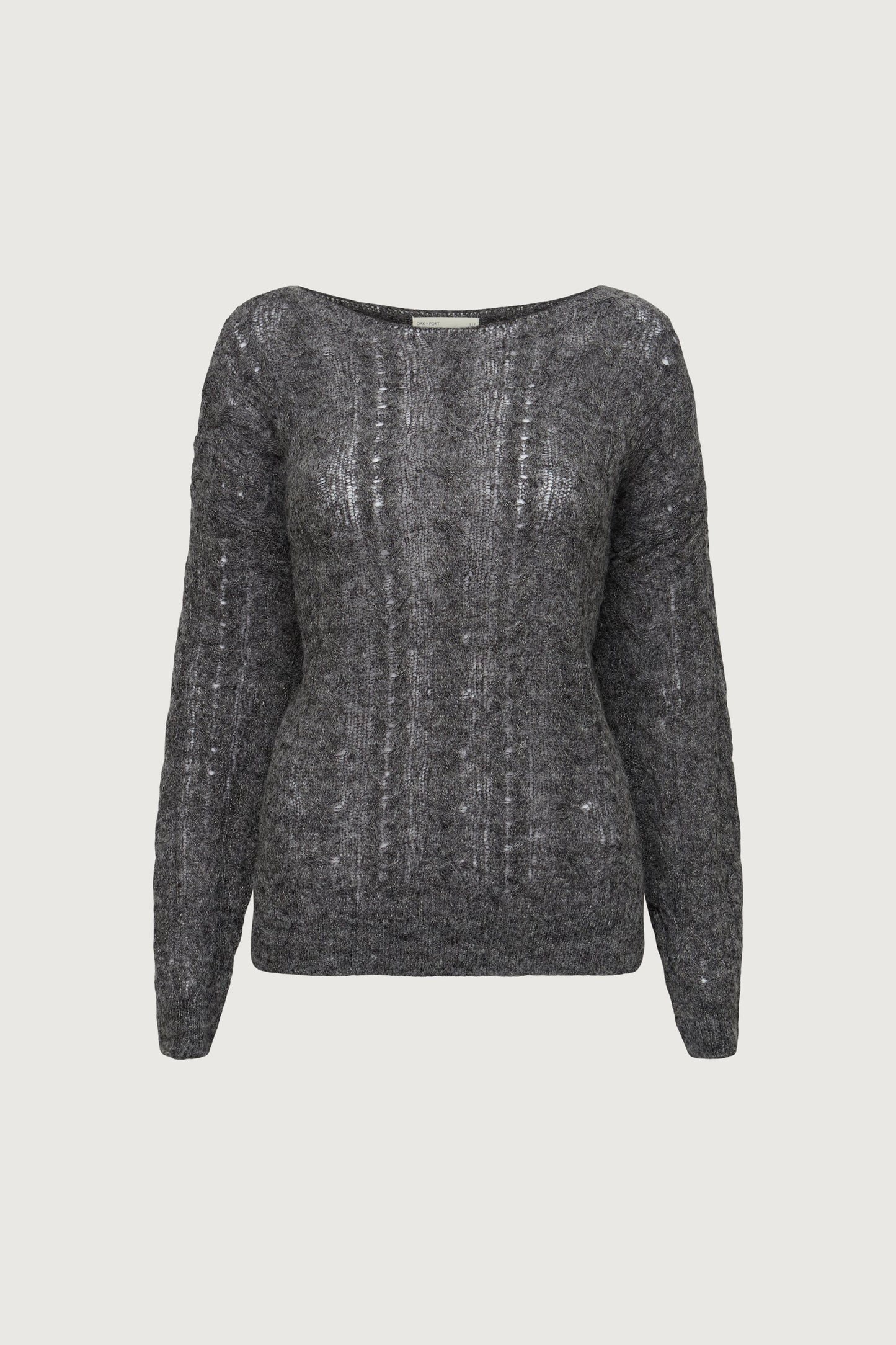 WOOL-BLEND CABLE KNIT SWEATER