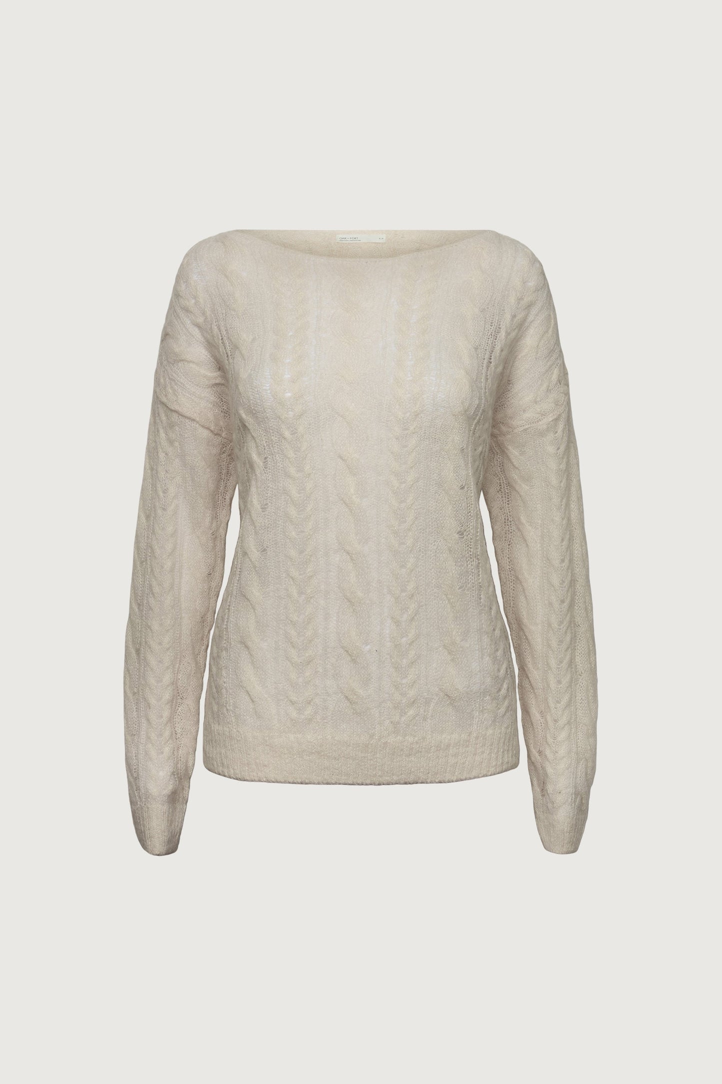 WOOL-BLEND CABLE KNIT SWEATER