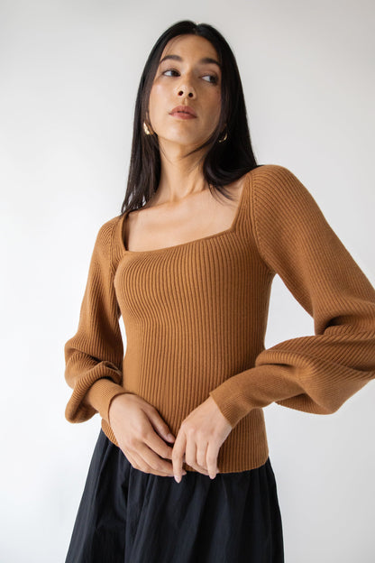SQUARE NECK SWEATER