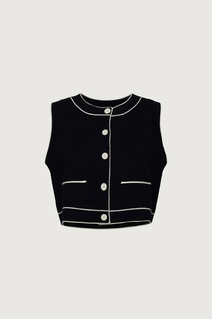 BUTTON UP SWEATER VEST