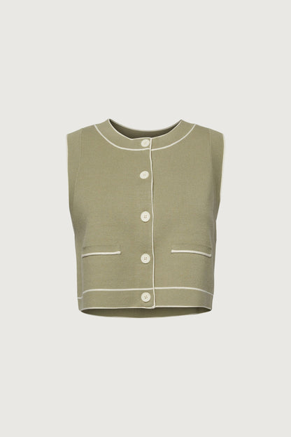 BUTTON UP SWEATER VEST