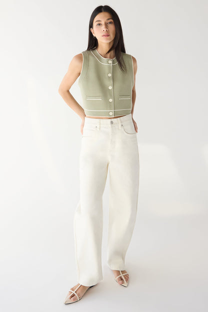 BUTTON UP SWEATER VEST