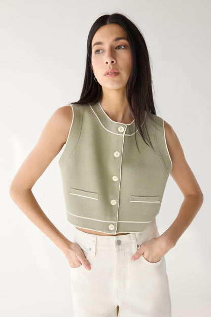 BUTTON UP SWEATER VEST