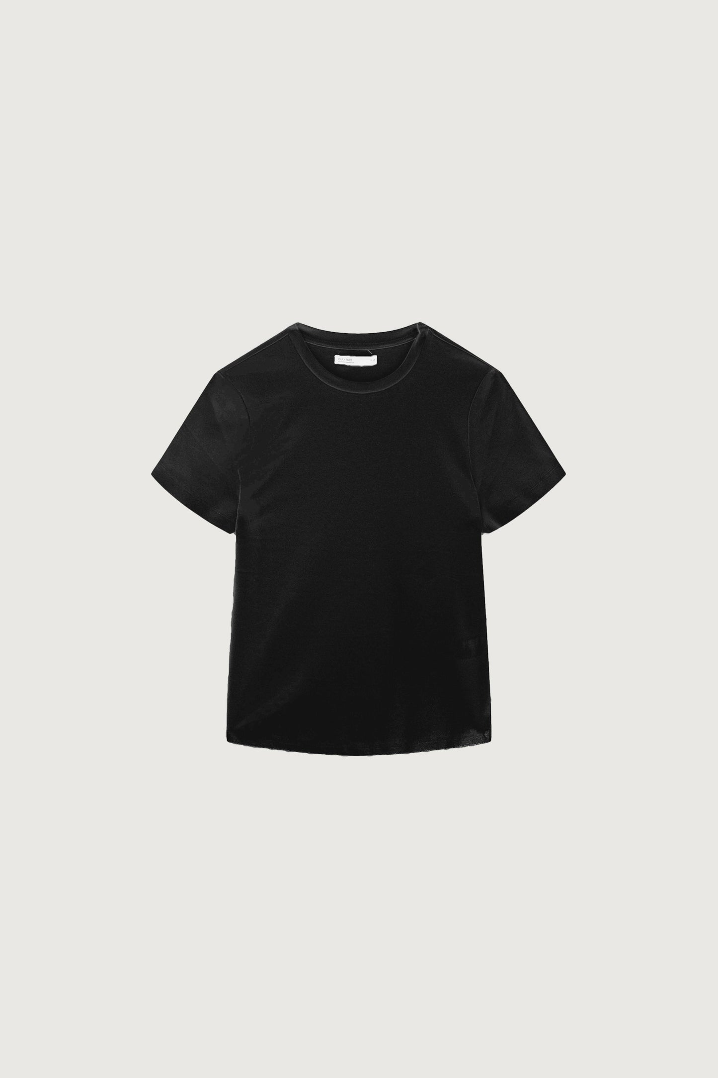 COTTON DOUBLE-KNIT CREWNECK T-SHIRT