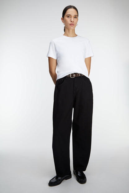 COTTON DOUBLE-KNIT CREWNECK T-SHIRT