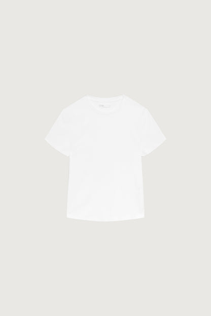 COTTON DOUBLE-KNIT CREWNECK T-SHIRT