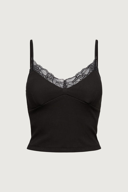 PADDED LACE TRIM CAMISOLE TANK TOP