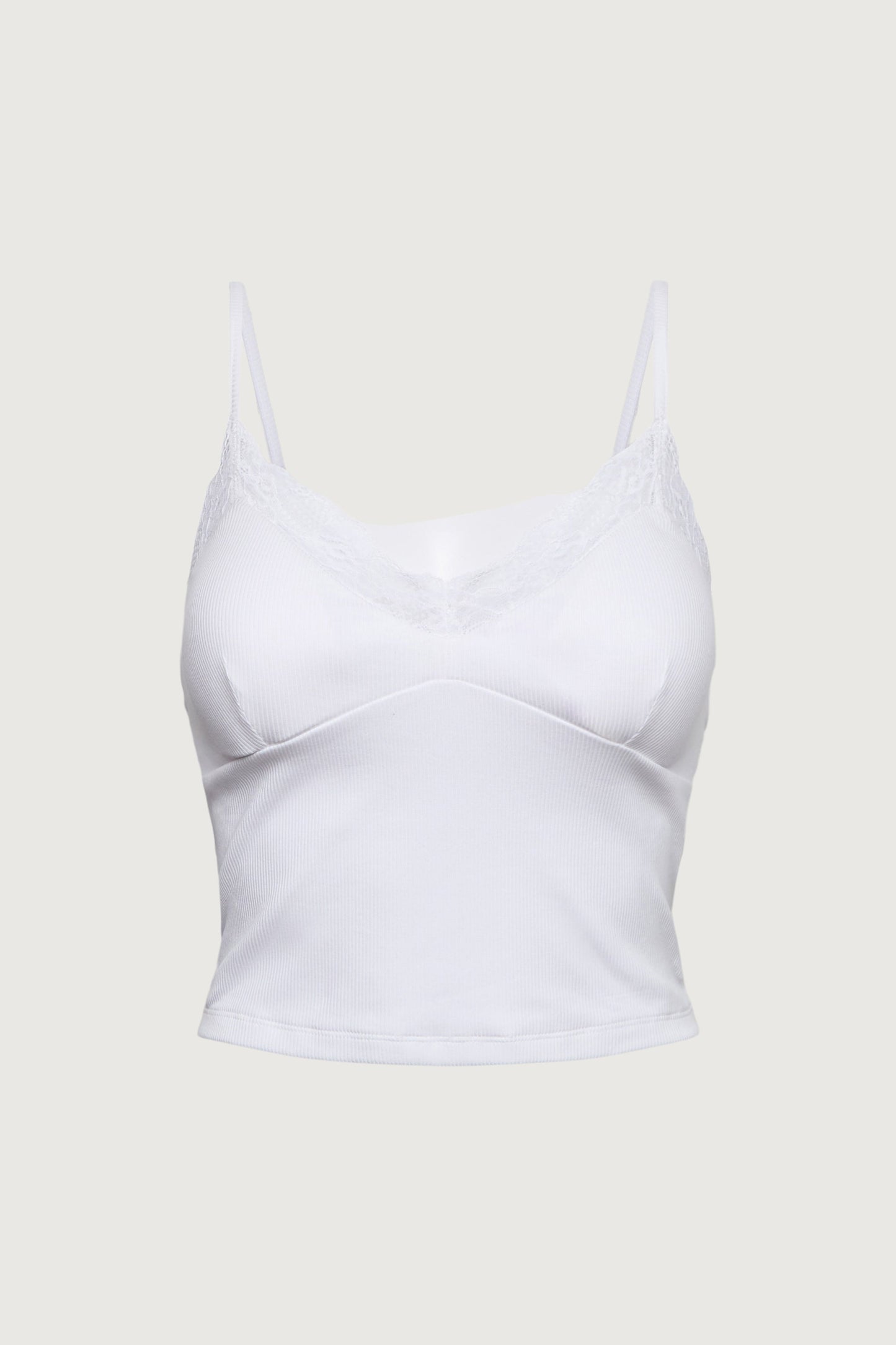 PADDED LACE TRIM CAMISOLE TANK TOP
