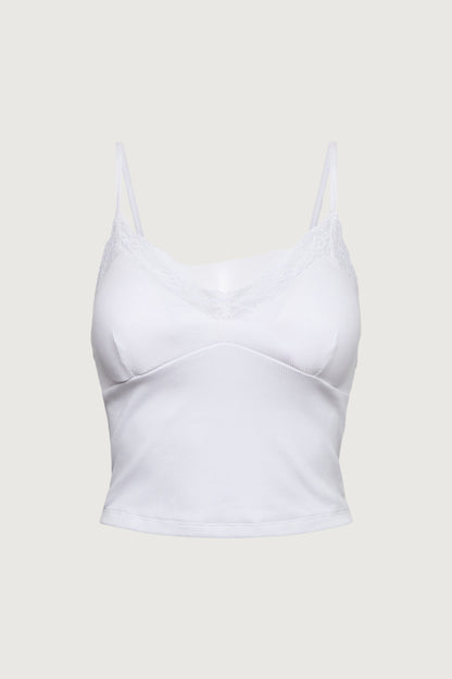 PADDED LACE TRIM CAMISOLE TANK TOP