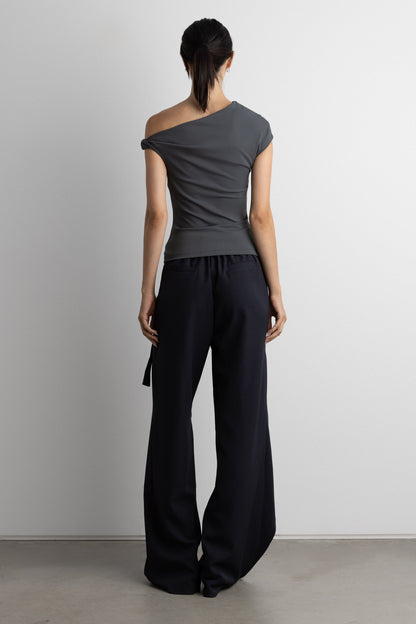 OFF SHOULDER TOP WITH SIDE TWIST DETAIL