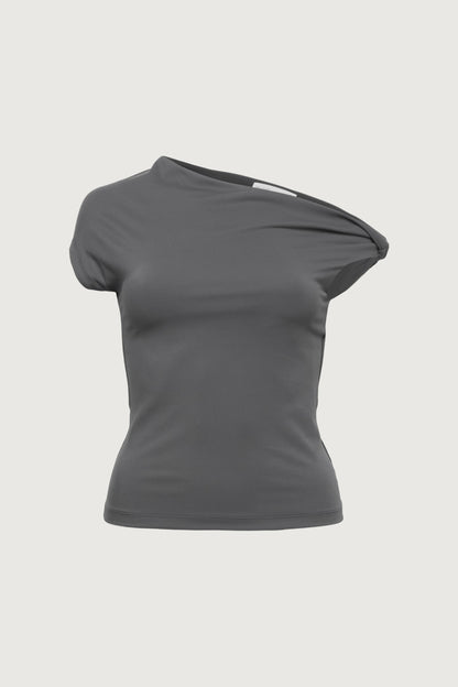 OFF SHOULDER TOP WITH SIDE TWIST DETAIL