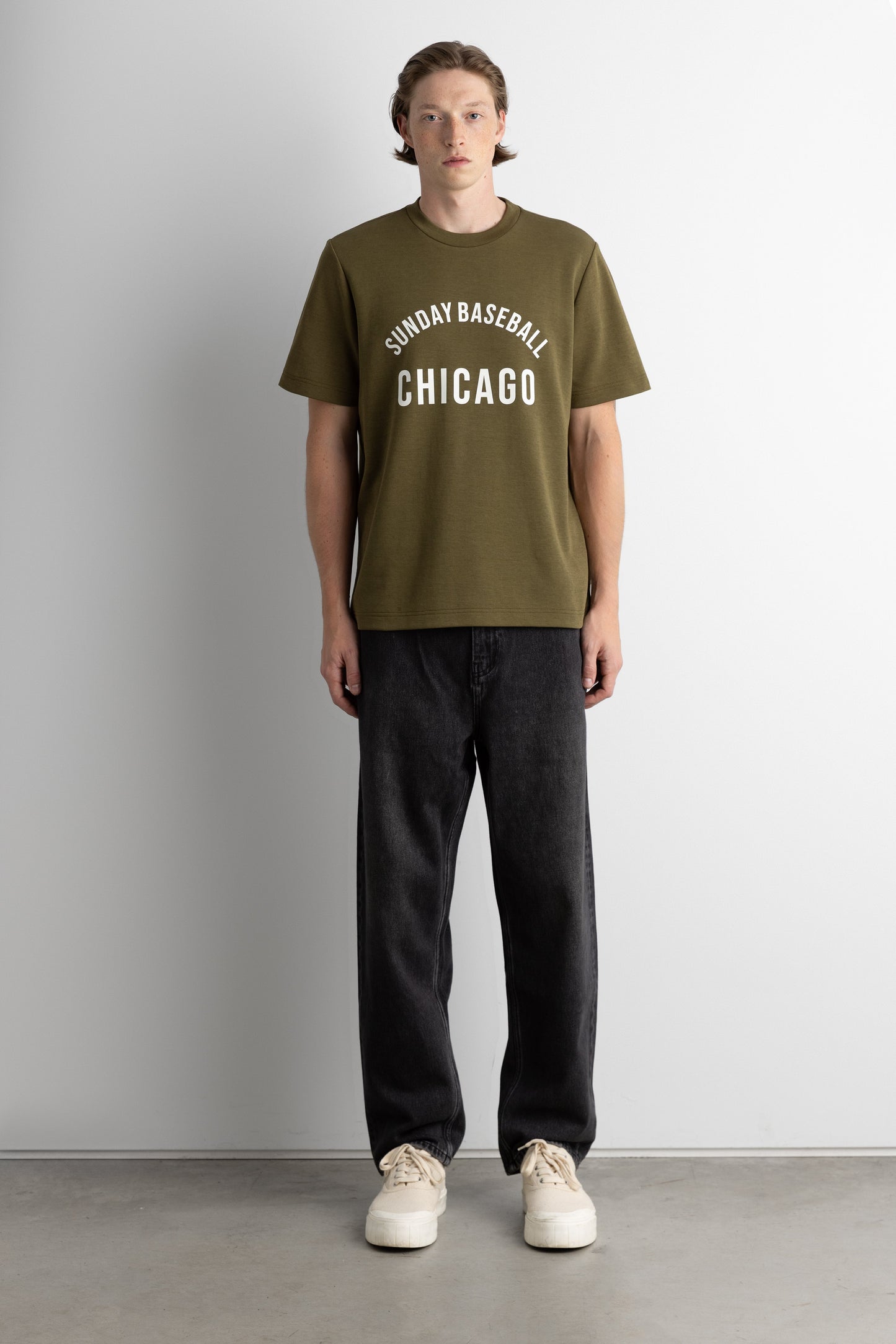 SUNDAY BASEBALL HEAVYWEIGHT CREWNECK T-SHIRT