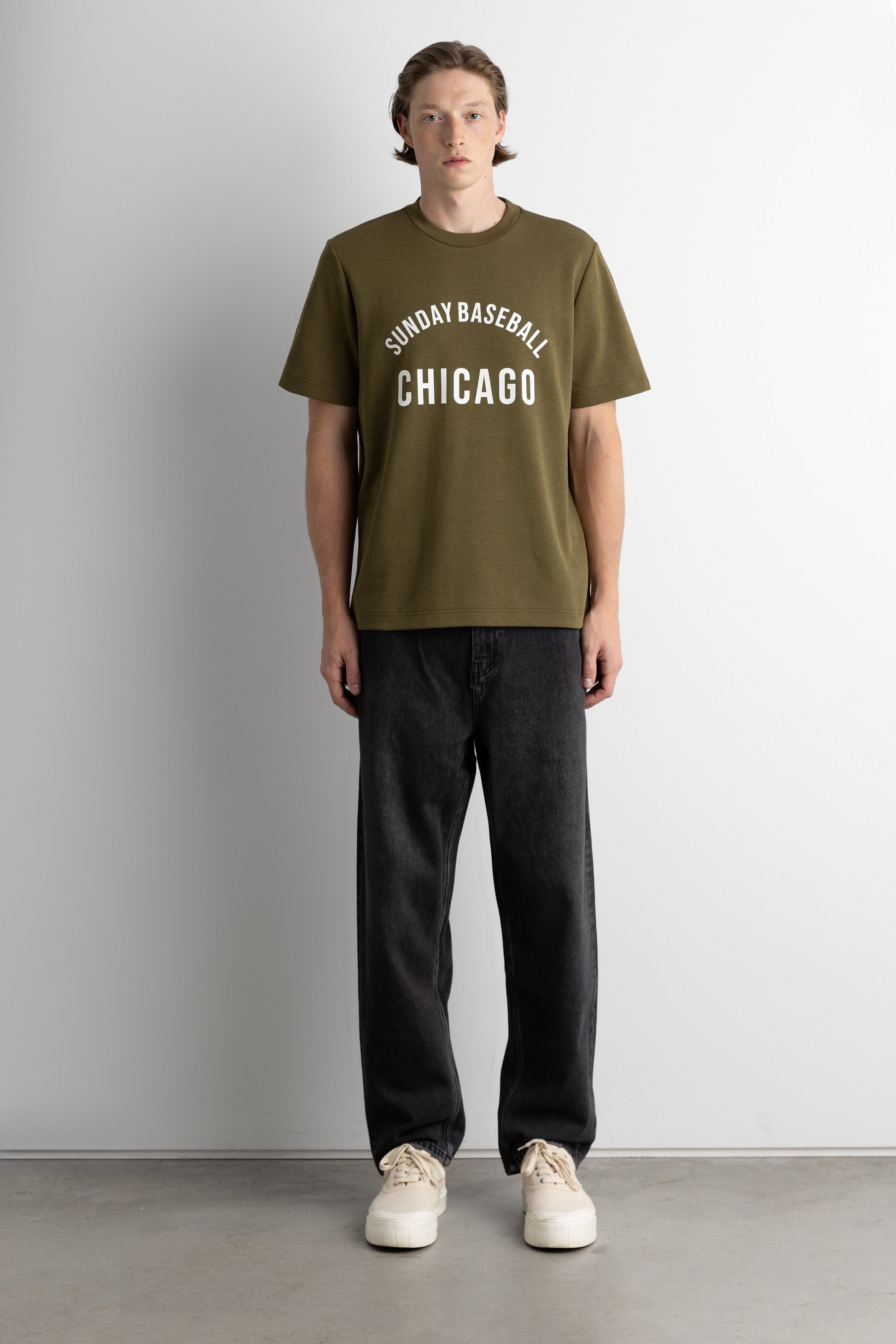 SUNDAY BASEBALL HEAVYWEIGHT CREWNECK T-SHIRT