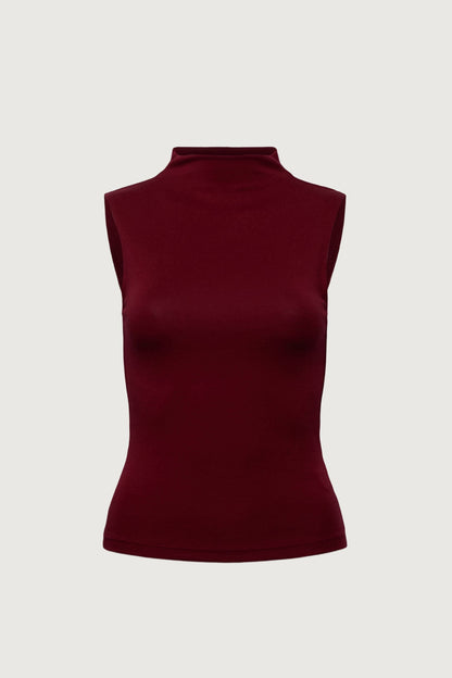 FITTED MOCKNECK TANK TOP