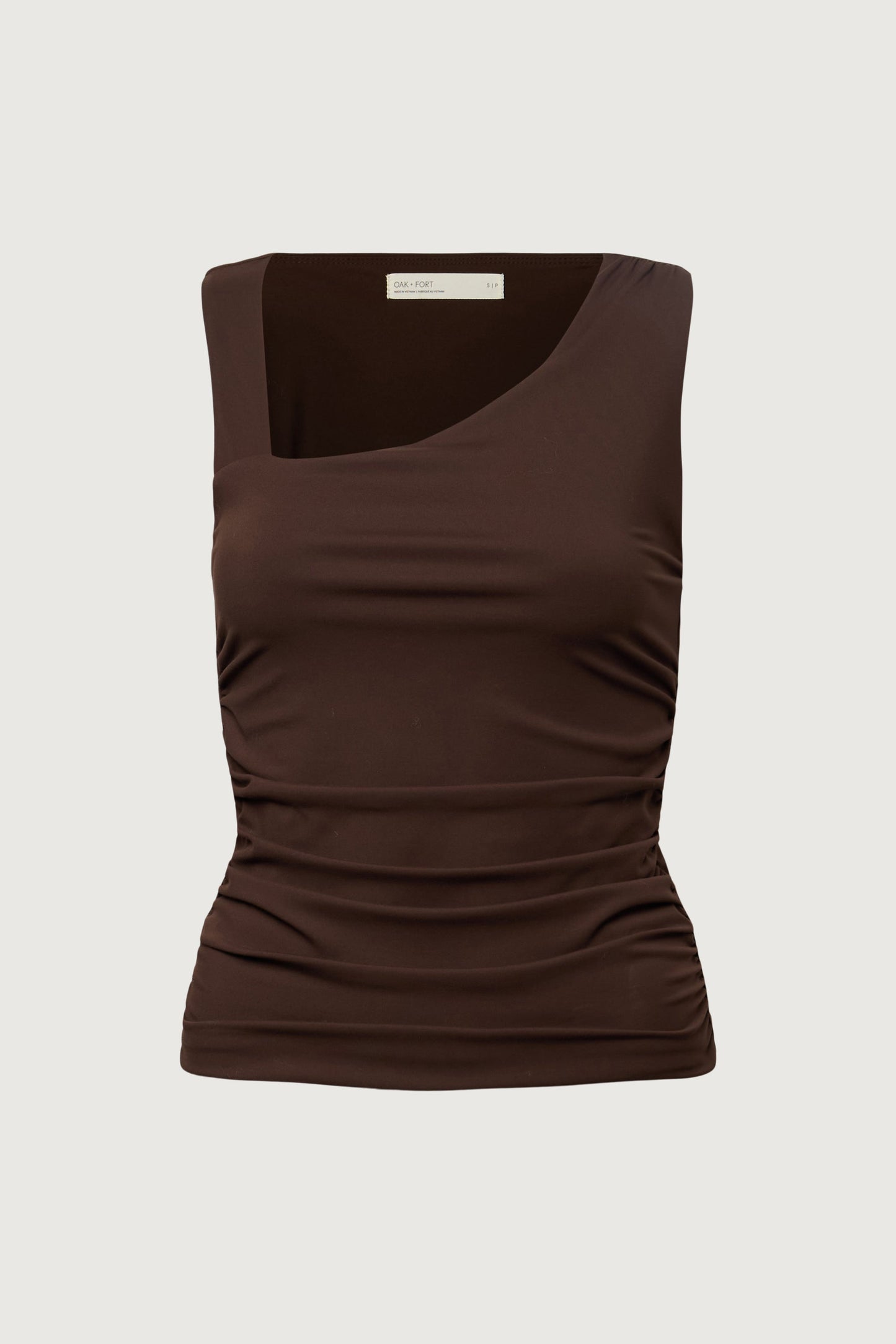 ASYMMETRICAL NECKLINE CROPPED TOP