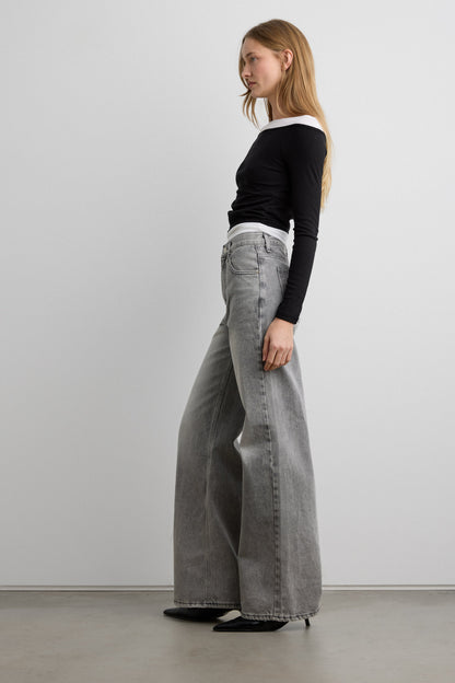 LAYERED BOAT NECK TOP