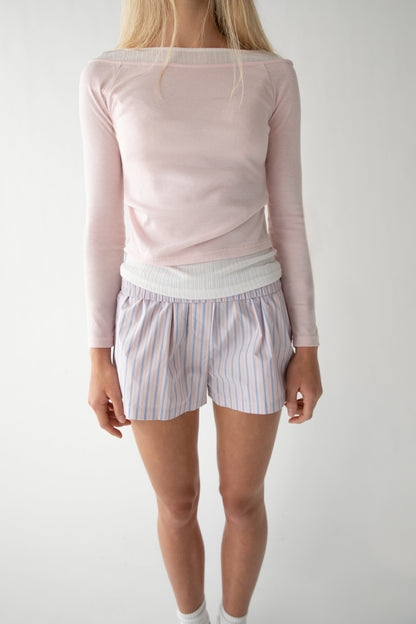 LAYERED BOAT NECK TOP