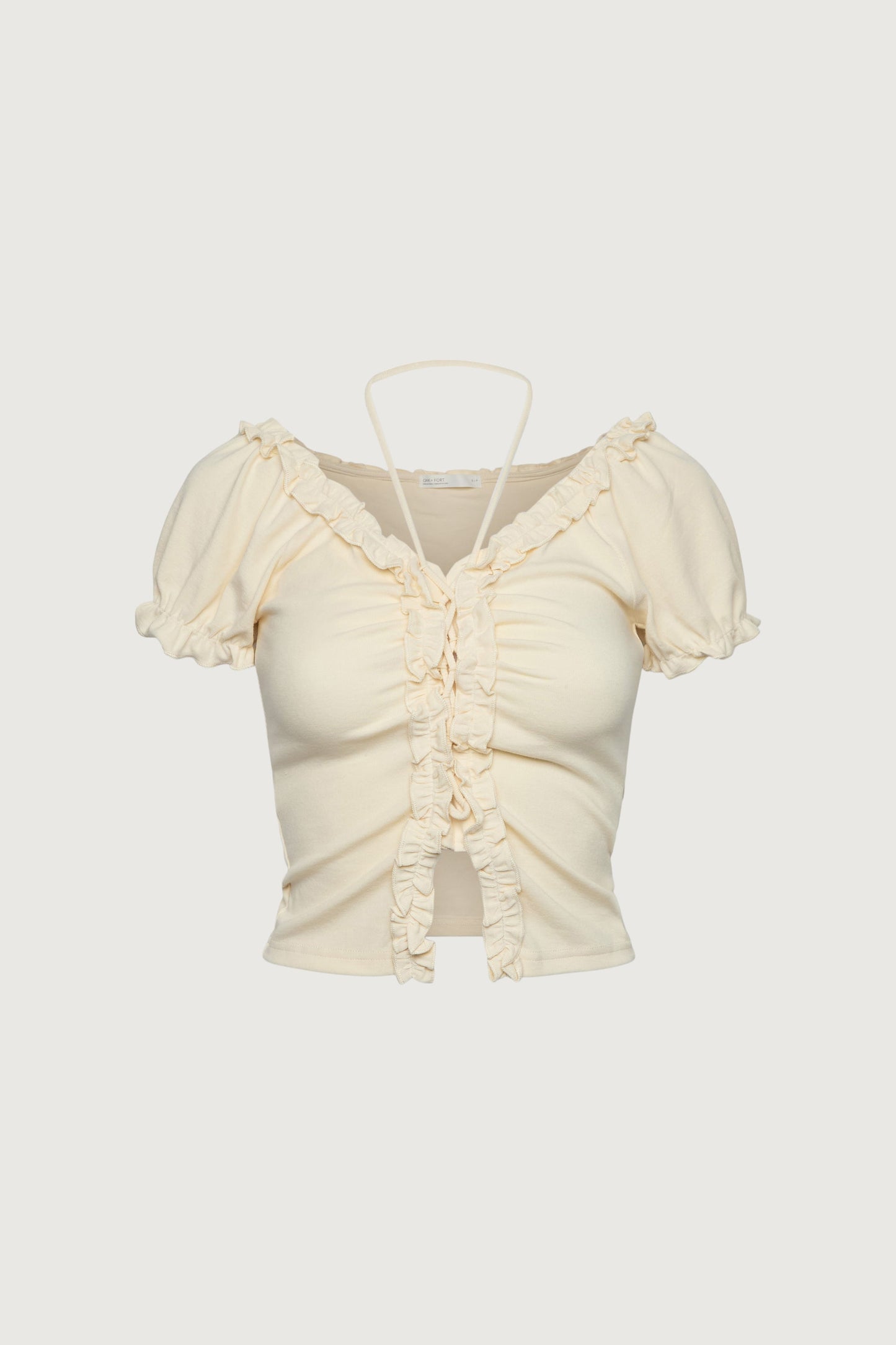 RUFFLE HALTER TOP