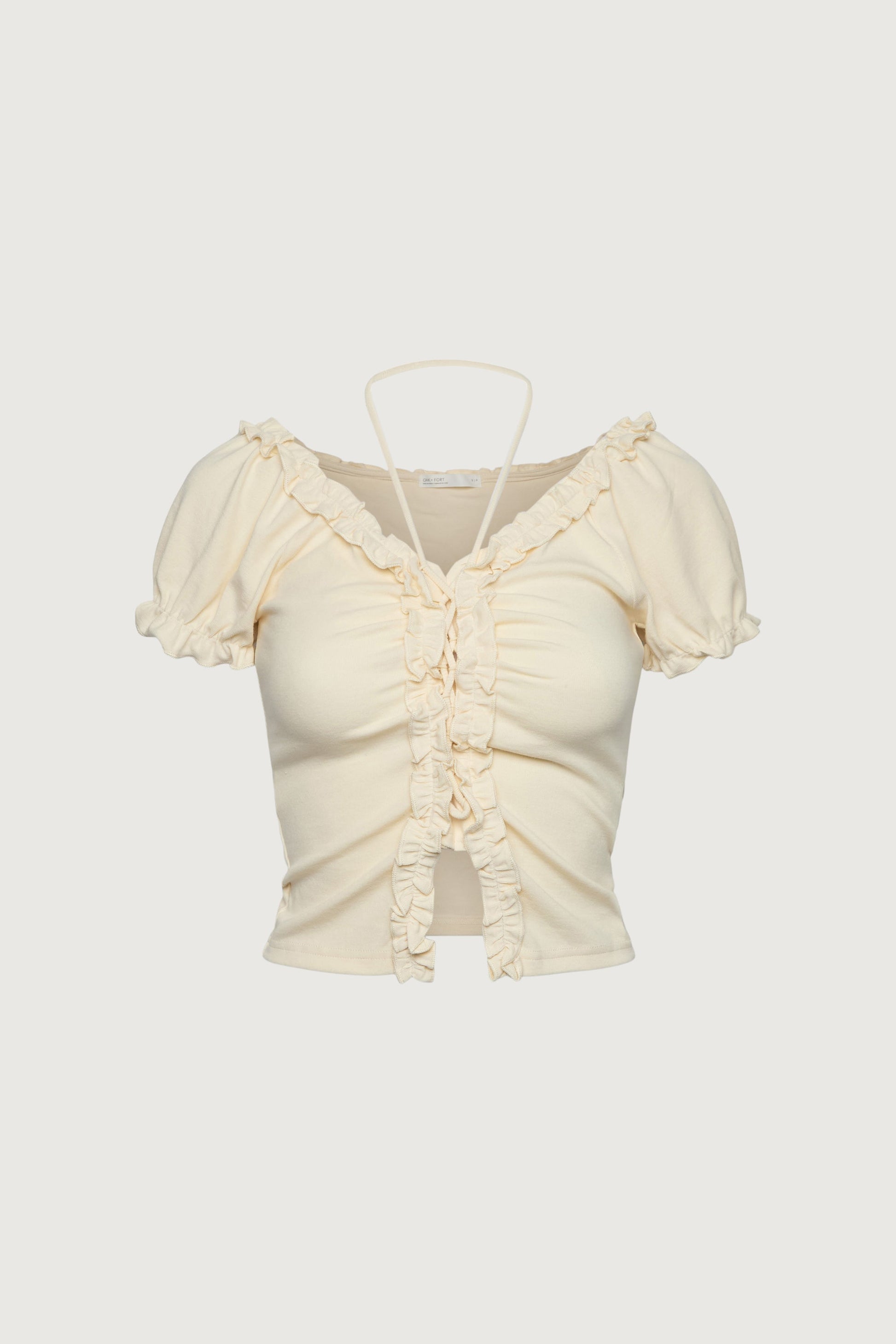 RUFFLE HALTER TOP