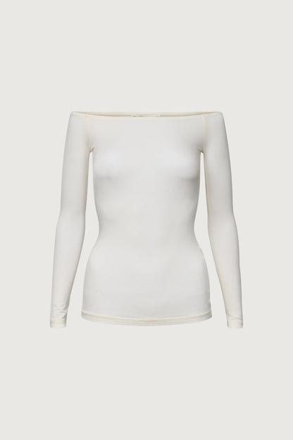 SHEER LIGHTWEIGHT OFF THE SHOULDER TOP