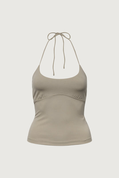 SCOOP NECK HALTER TOP
