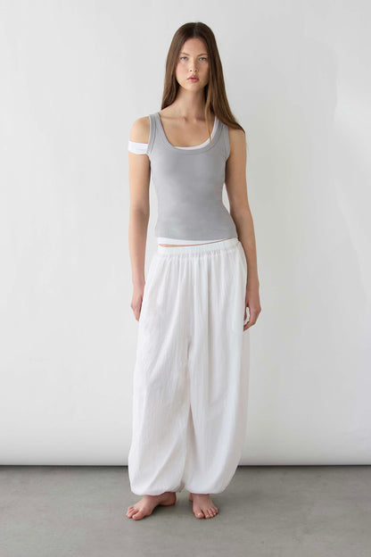 RIBBED SCOOPED NECK TANK