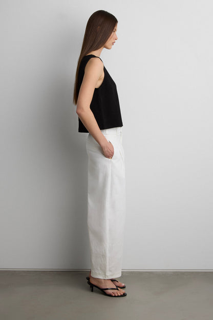 COTTON BLEND SLEEVELESS TANK TOP
