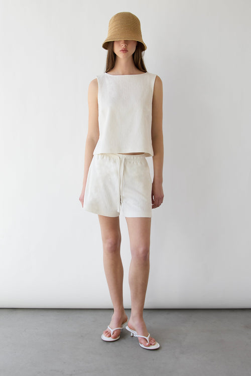 COTTON BLEND SLEEVELESS TANK TOP