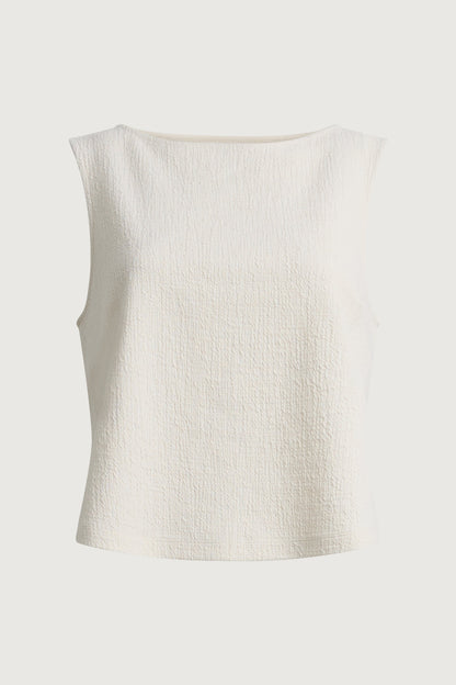 COTTON BLEND SLEEVELESS TANK TOP