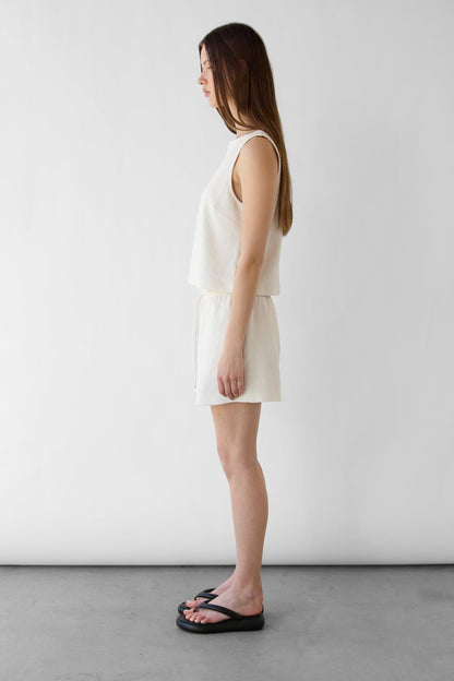 COTTON BLEND SLEEVELESS TANK TOP