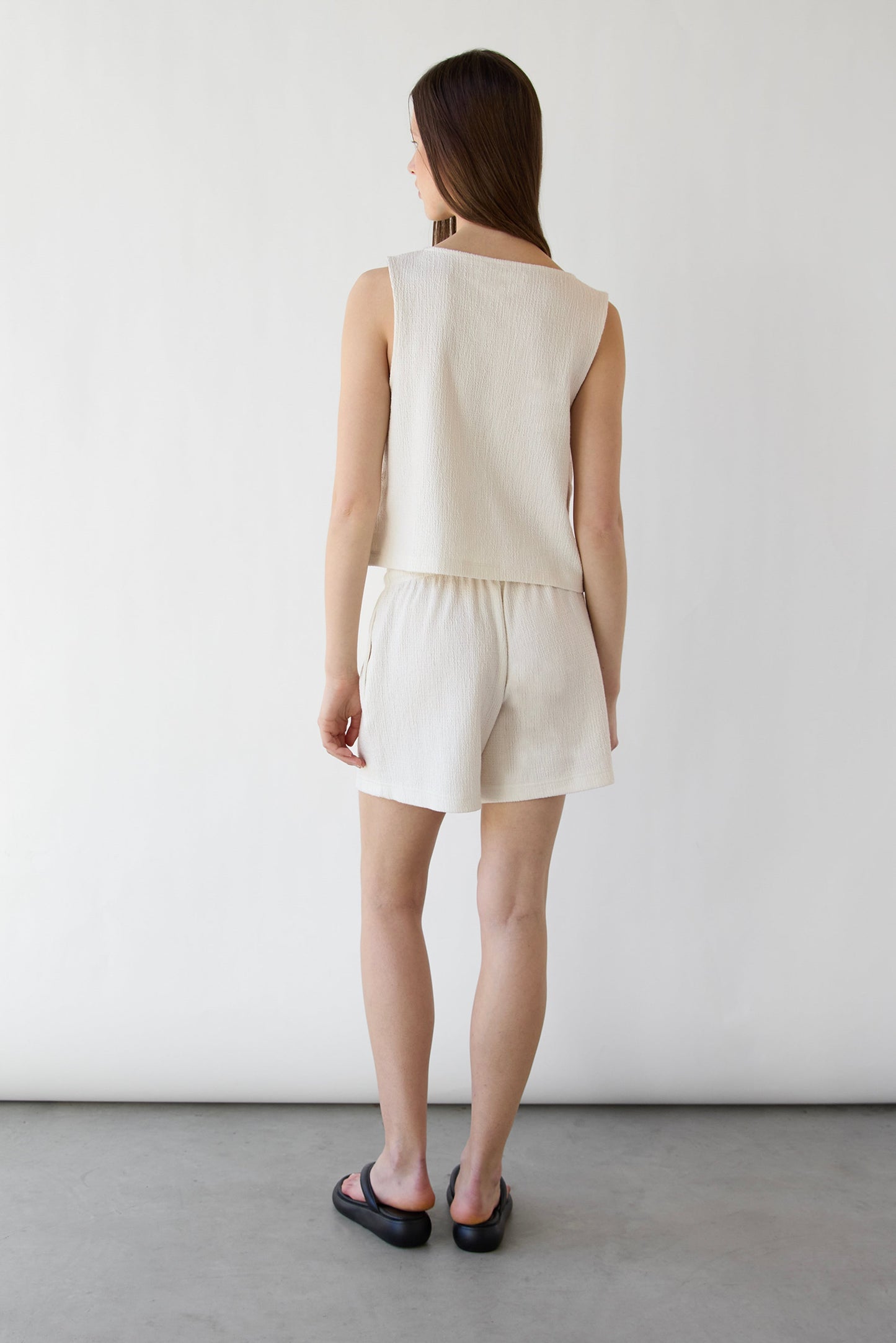 COTTON BLEND SLEEVELESS TANK TOP