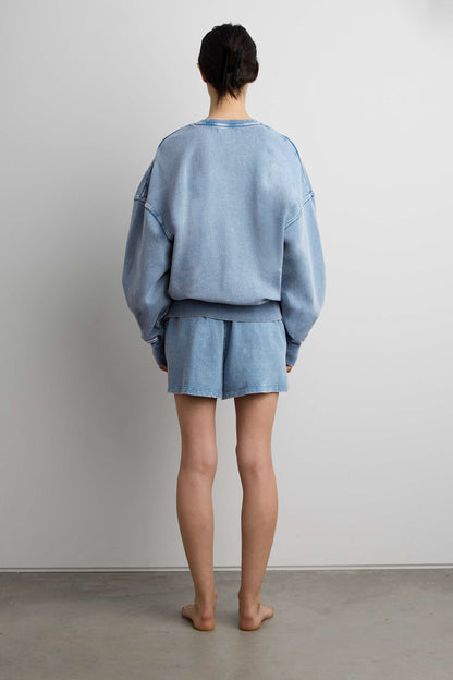 GARMENT DYED CREWNECK SWEATSHIRT