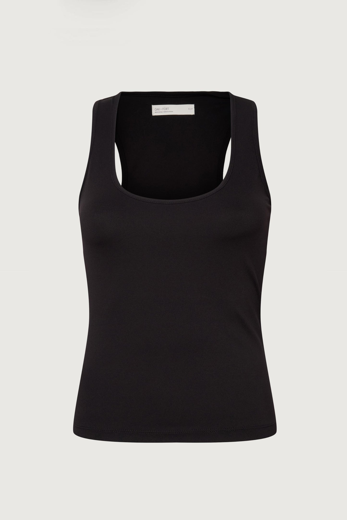 SCOOP NECK CROPPED TANK TOP