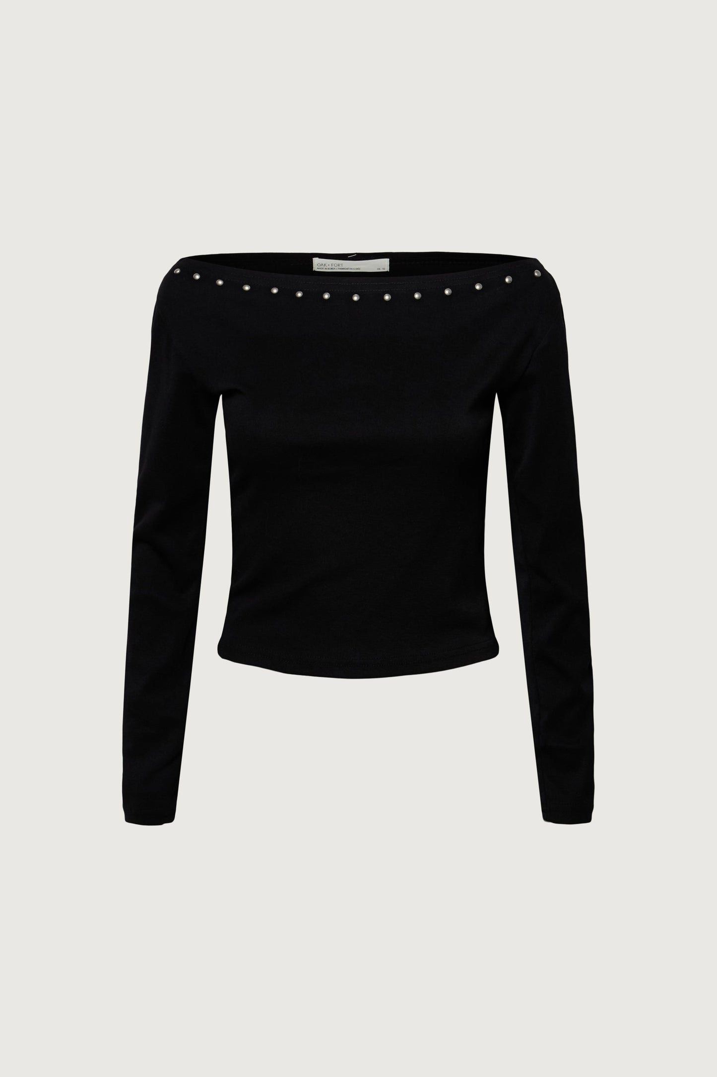 STUD DETAIL OFF THE SHOULDER TOP