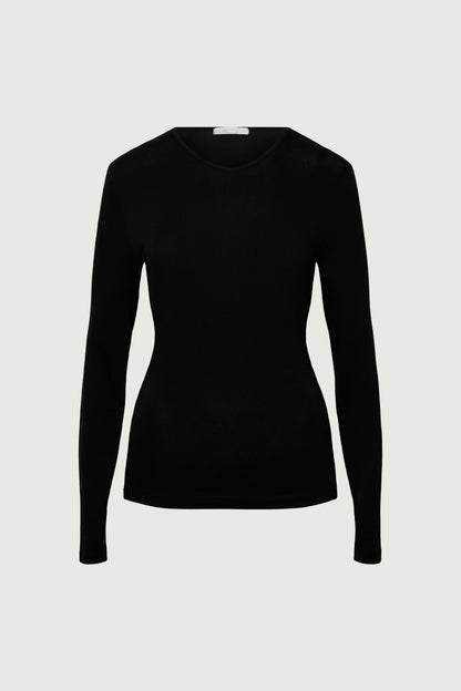 CLASSIC TENCEL LONG SLEEVE TOP
