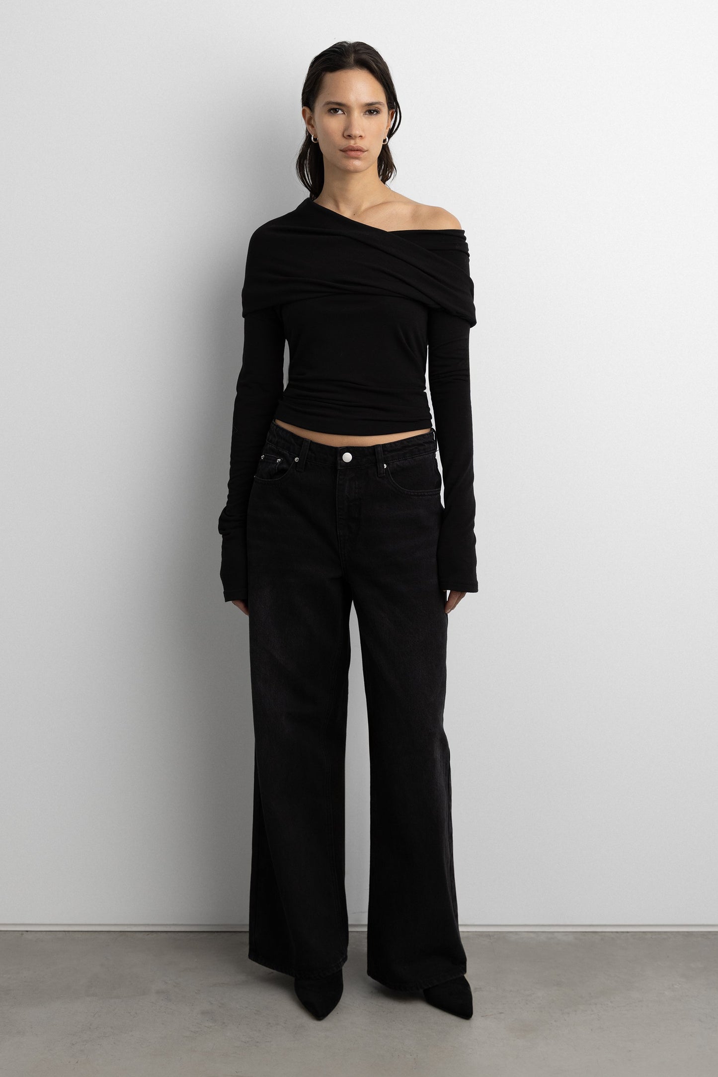 DRAPED OFF-SHOULDER TOP