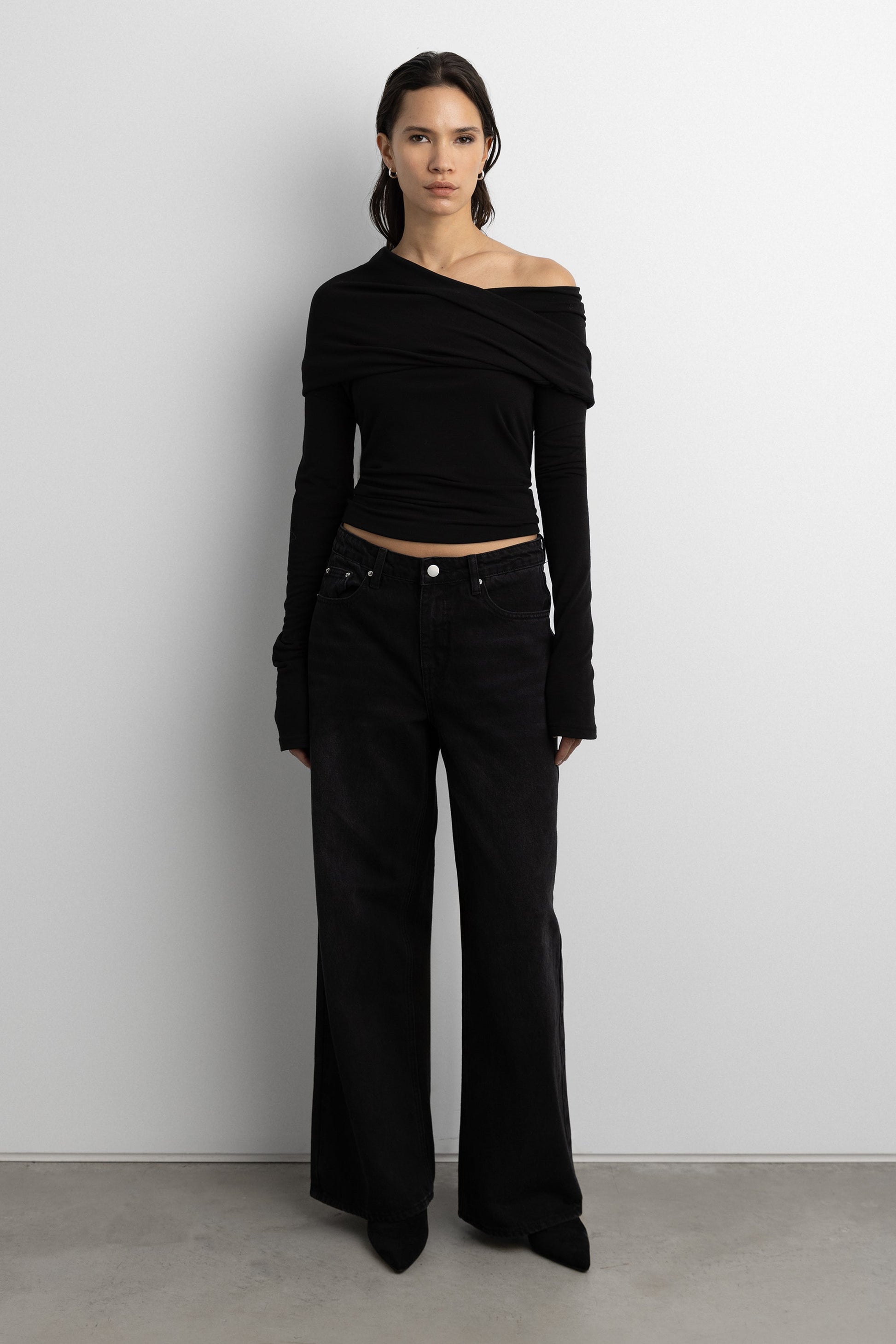 DRAPED OFF-SHOULDER TOP