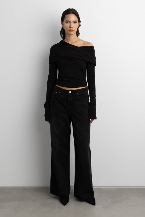 DRAPED OFF-SHOULDER TOP