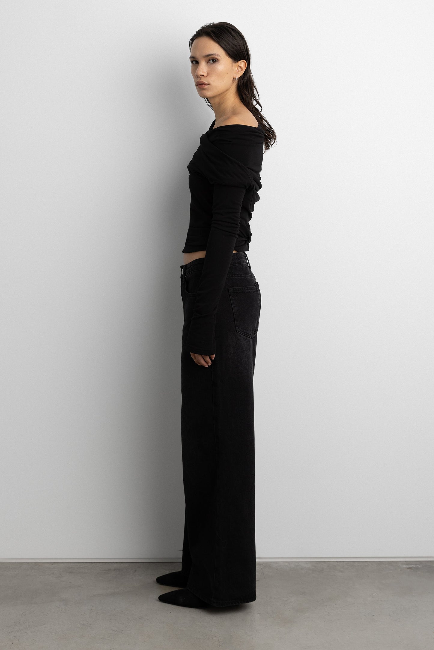 DRAPED OFF-SHOULDER TOP
