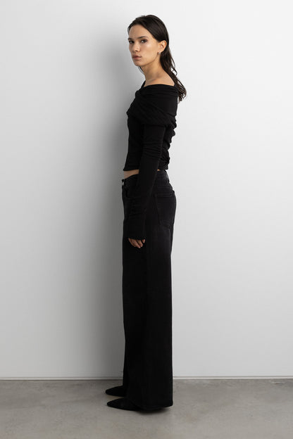 DRAPED OFF-SHOULDER TOP
