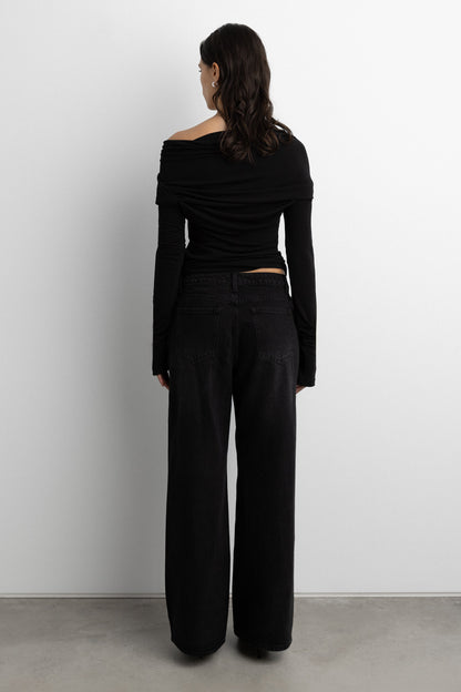 DRAPED OFF-SHOULDER TOP