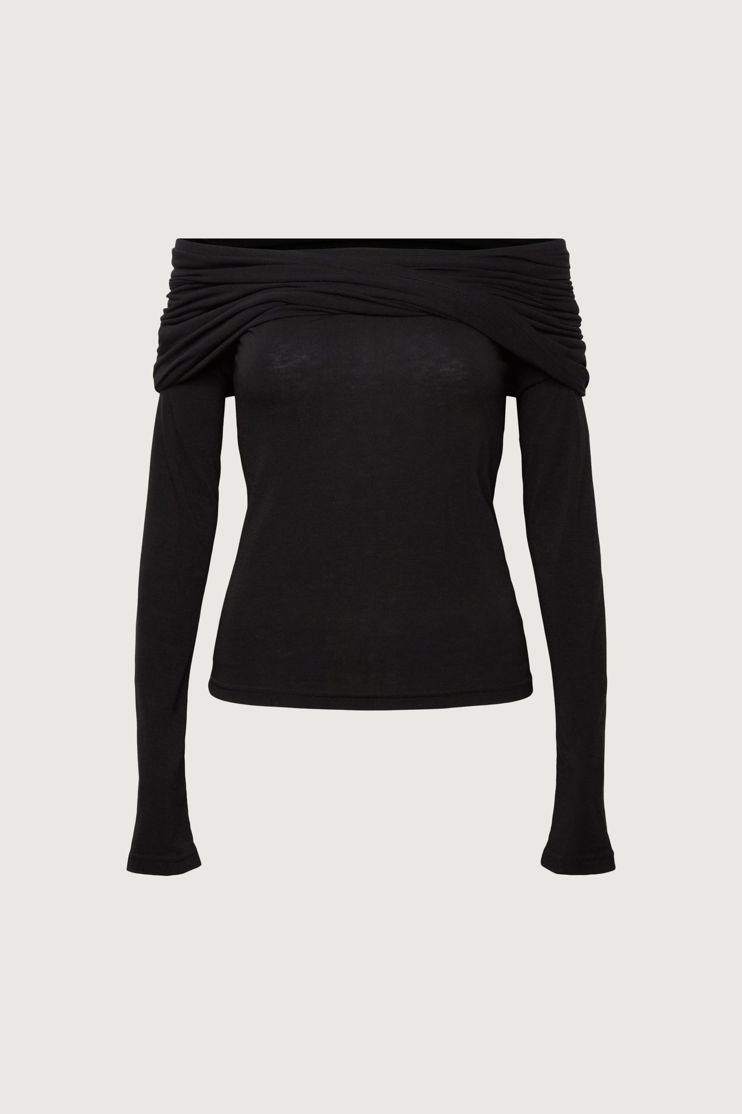 DRAPED OFF-SHOULDER TOP