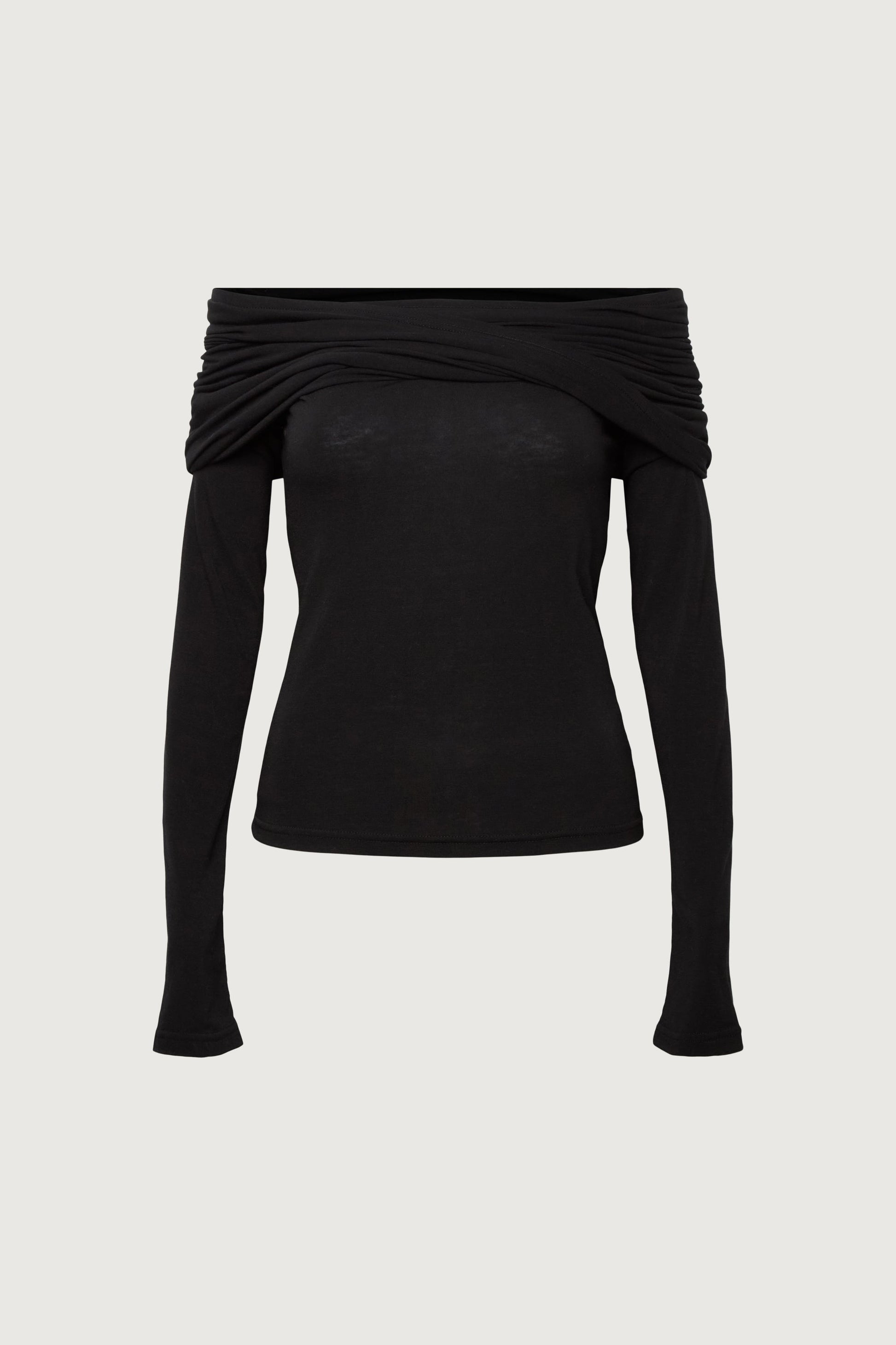 DRAPED OFF-SHOULDER TOP